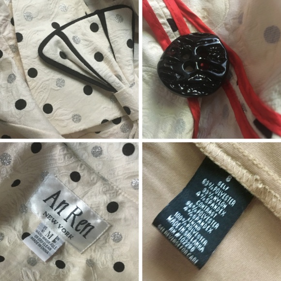 AN REN NEW YORK Polkadot Bow Jacket M - Picture 8 of 8